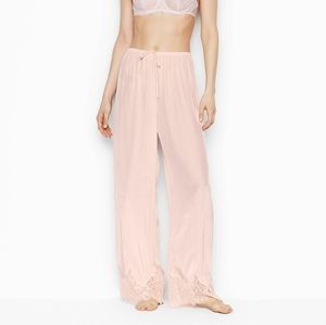 NWT Victoria's Secret Satin Lace Hem Sleep Pants
